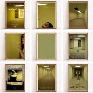 The Backrooms Poster, Analog Horror Yellow Rooms Wall Art, Home Decor for Living room, Dinning room, Bedroom, Horror Fans Gift.