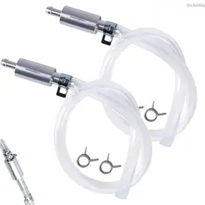 2PCS Soft Brake Bleeder Hose Kit with One-Way Check Valve & Metal Clips, Universal Brake Fluid Bleeding Tool for Easy Mess-Free Operation, Ideal for Car, Truck & Motorcycle Hydraulic Brake & Clutch System Maintenance & Repair