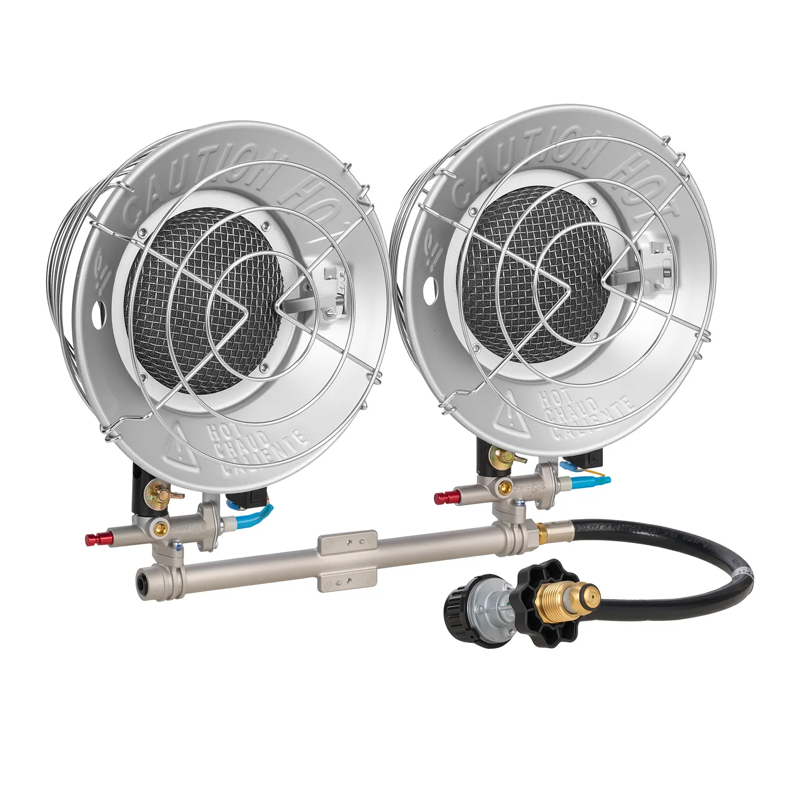 【Summerfinds】VEVOR Outdoor Portable Propane Tank Top Heater, 30000 BTU, 180-Degree Infrared Radiant Single Burner Square Heater, 3 Adjustable Heating Settings, 750 ft² Coverage, Steel Frame, Chrome Heat Shields, Pol Soft Nose for Camping/Ice Fishing
