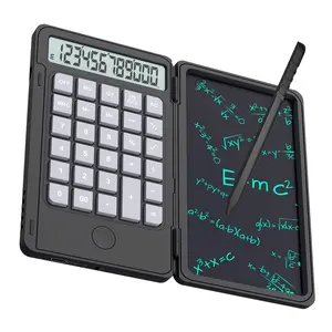 2-in-1 Dual Function Scientific Calculator with Display - LCD Writing Tablet, Black & White Dual-Color LCD Display, Desktop/Pocket Notepad for School, Office Stationery Supplies,summervibes