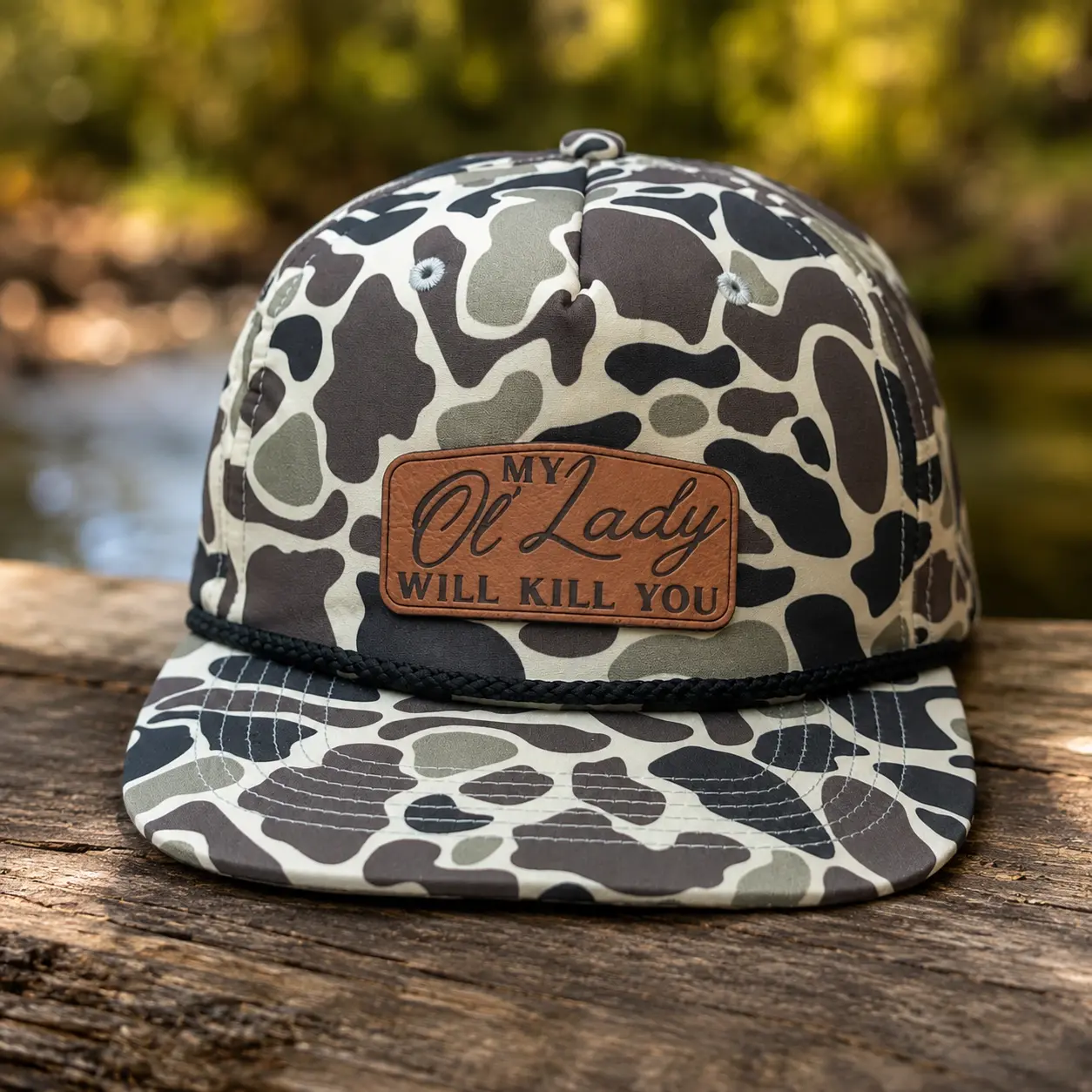 My ol' lady will K ill you funny hat snapback rope hat