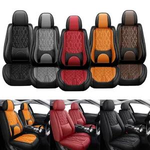 Seat Covers Fit For Ford F150 2015-2024 2025 - F250/F350/F450 2017-2024 2025 Front Rear Full Set Nappa Leather Waterproof Truck Car Seat Covers