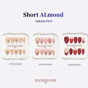 KNOCK.KNOCK BEAUTY | 10PCS Handmade Press-On Nails – Short Almond Collection
