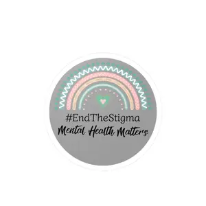 All-Weather Vinyl Decal: #EndTheStigma Slate Rainbow