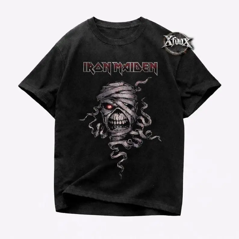 Iron Maiden T-Shirt – Vintage Rock Band Tee - Eddie Mummy Graphic - Unisex Clothing - Hoodie