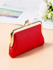 Lipstick Bag 2026 New Model Lychee Grain Horizontal Wallet Lightweight Compact Multi-functional Coin Pocket Bifold Wallet