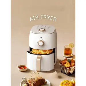 Air Fryer 3QT, 4-In-1 Multi-Function Cooker, Bake, Roast, Reheat, 6-Inch Pizza, 2lbs Chicken, 10oz Fries, Fit For 1-3 People, Nonstick, White