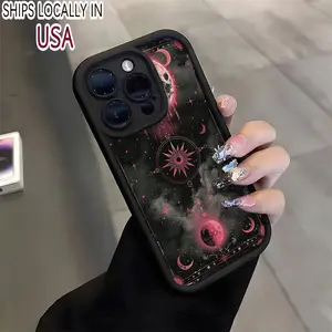 Mysterious Magic Star and Moon Pattern Mobile Phone Case, Suitable for iPhone 16 Pro Max/16 Plus/16 Pro/16/15 Pro Max/15 Plus/15 Pro/15/14 Pro Max/14 Plus/14 Pro/14/13 Pro Max/13 Pro/13/12 Pro Max/12 Pro/12/11 Pro Max/11 Pro/11/Xs Max