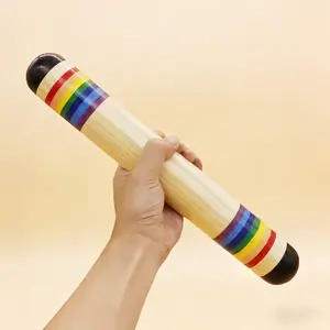 1x Soothing Wooden Rainstick — Rain Sound Shaker for Creating Rain Sounds | Percussion Instrument, Early Childhood Educational Aid | Wooden Rain Tube