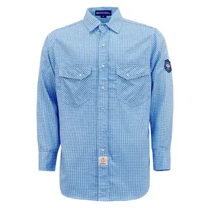 6.5 ounce checkered shirt with pearl buttons printed on itRAIMENTRY