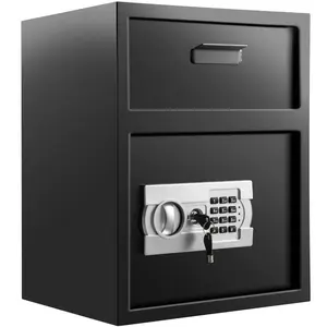 VEVOR Digital Depository Safe 1.7 Cubic Feet Made of Carbon Steel Electronic Code Lock Depository Safe with Deposit Slot with Two Emergency Keys Depository Box for Home Hotel Restaurant and OfficeVEVOR Super Brand Day