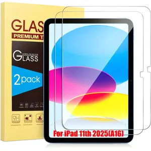 2-Pack Tempered Glass Screen Protector for iPad 11 2025 11th Generation Series (A16) 11inch Transparent Screen Protector, Anti-Fingerprint, Anti-Glare, Anti-Scratch, Protection, Accessories