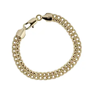 Double Cuban Link Bracelet - 14K Gold-Plated