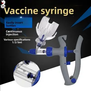 Veterinary continuous syringe adjustable bottle continuous syringe epidemic prevention syringe 5ml2 ml vaccine syringe!Healthcare Tools Poultry