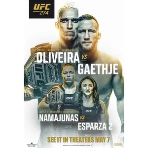 Fight Poster Ufc 274 Charles Oliveira Vs. Justin Gaethje