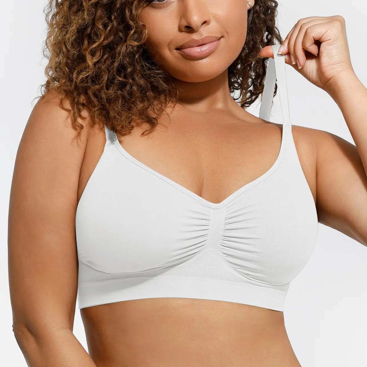 FeelinGirl Upgraded Women's Wireless Bra Comfort Bralettes No Underwire Unlined Cami Bra Seamless Tshirt Bras Sports Bra Bralette Basic Comfortable Fit Womenswear Everyday Up to 44DD Summervibes