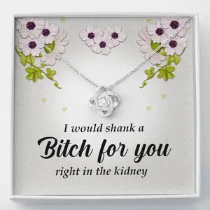 Personalized Love Knot Necklace, Best Friend Gift, To My Bestie, Gift For Friends, BFF Gift, Friendship Gift, Friendship Necklace, Best Friend Jewelry