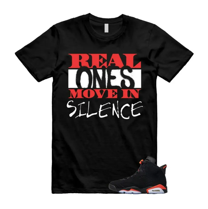 Reverse Infrared 6s Sneaker Match Tee Black Red T-Shirt, Reverse Infrared 6s Shirt, Black Red Outfit, 100% Cotton, Streetwear, Gift For Sneakerhead