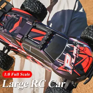 1:8 High Scale Remote Control Car, 4WD RC Driving Off-Road High Speed, 45KM/H Fast Monster Truck for Boy, with 2 Rechargeable Batteries, 8 9 10 11 12 Year Olds Girls Boys Birthday Christmas Gifts for Beginner Adults