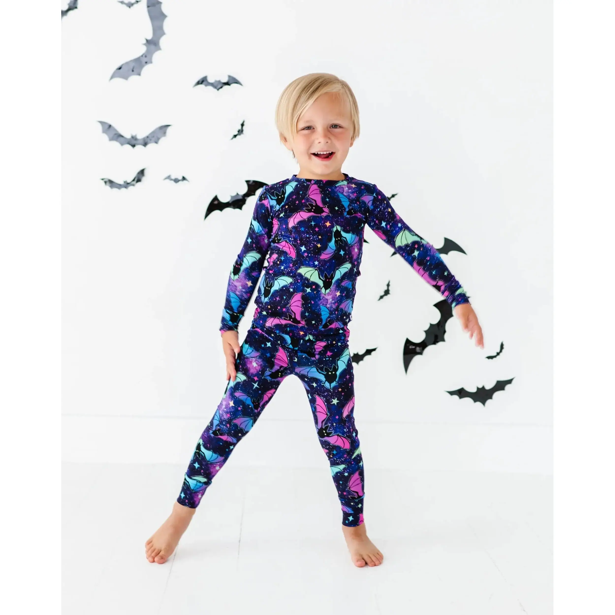 Bat Attitude Long Sleeve Pajama Set