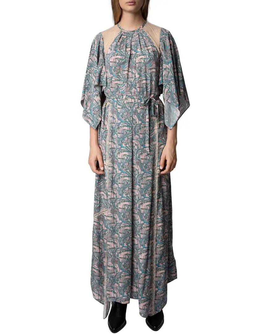 Zadig & Voltaire Rielle Snake Chaines Silk-Blend Dress