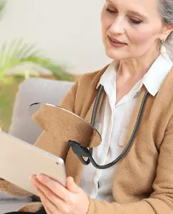 3X Hands-Free Magnifying Glass, Large Magnifer with Flexible Gooseneck for Neck Wear, Magnifying Glass with 5.12" Lens