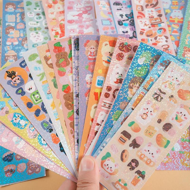 5 Pattern Sticker 200pcs/pack Cute Cartoon Patterns Sticker, Multipurpose Self Adhesive ...