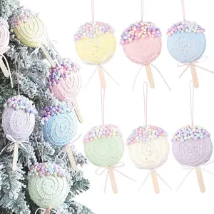 Colorful Macaron  Party Decorations - 6 Candy   Ornaments for Christmas,  Year, Easter, and Birthday Celebrations