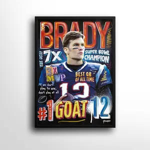 HOT!!!Tom Brady Poster, Super Bowl, Football Print, Sports