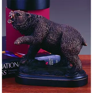 212 MAIN Cold Cast Bronze-Plated Resin Stone Sculpture, 6x3x5 in Home Decor Accessory, Shelf Display Statue for Indoor Home Use