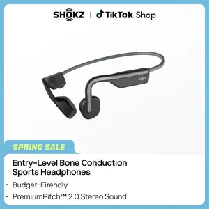 SHOKZ OpenMove - Open-Ear Bluetooth Sport Headphones, Bone Conduction Wireless Earphones, Sweatproof for Running and Workouts