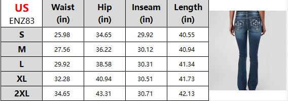 2026 Micro Horn Embroidered Explosive Cross Waist Slimming European and American Jeans for Women