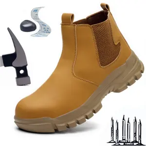 Steel Toe Safety Work Boot,Splash-proof, Smash-proof, Puncture-proof And Breathable, Built Tough for Outdoor Work & All-Day Comfort
