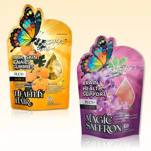 Butterfly's Tear 12-in-1 Magic Saffron & Healthy Hair Gummies – With Saffron, Ashwagandha, Biotin – Brain Health, Mood, Nail Support – 60 Count