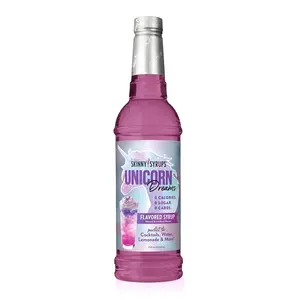 Jordan's Skinny Mixes Sugar Free Syrup, Unicorn Flavor, Fruit Flavored Water Enhancer, Drink Mix for Ice Tea, Lemonade & More, Zero Calorie Flavoring, Keto Friendly, 25.4 Fl Oz, 1 Pack