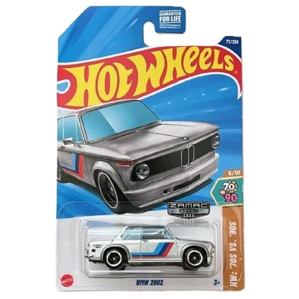 2025 Hot Wheels H Case ZAMAC BMW 2002 Diecast Collectible, Premium Model Car for Collectibles Enthusiasts