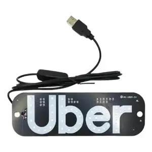 USB Powered Multi‑Color LED Car Light, Secure Suction Cup Mount, Perfect for Uber & Taxi Ride Sharing