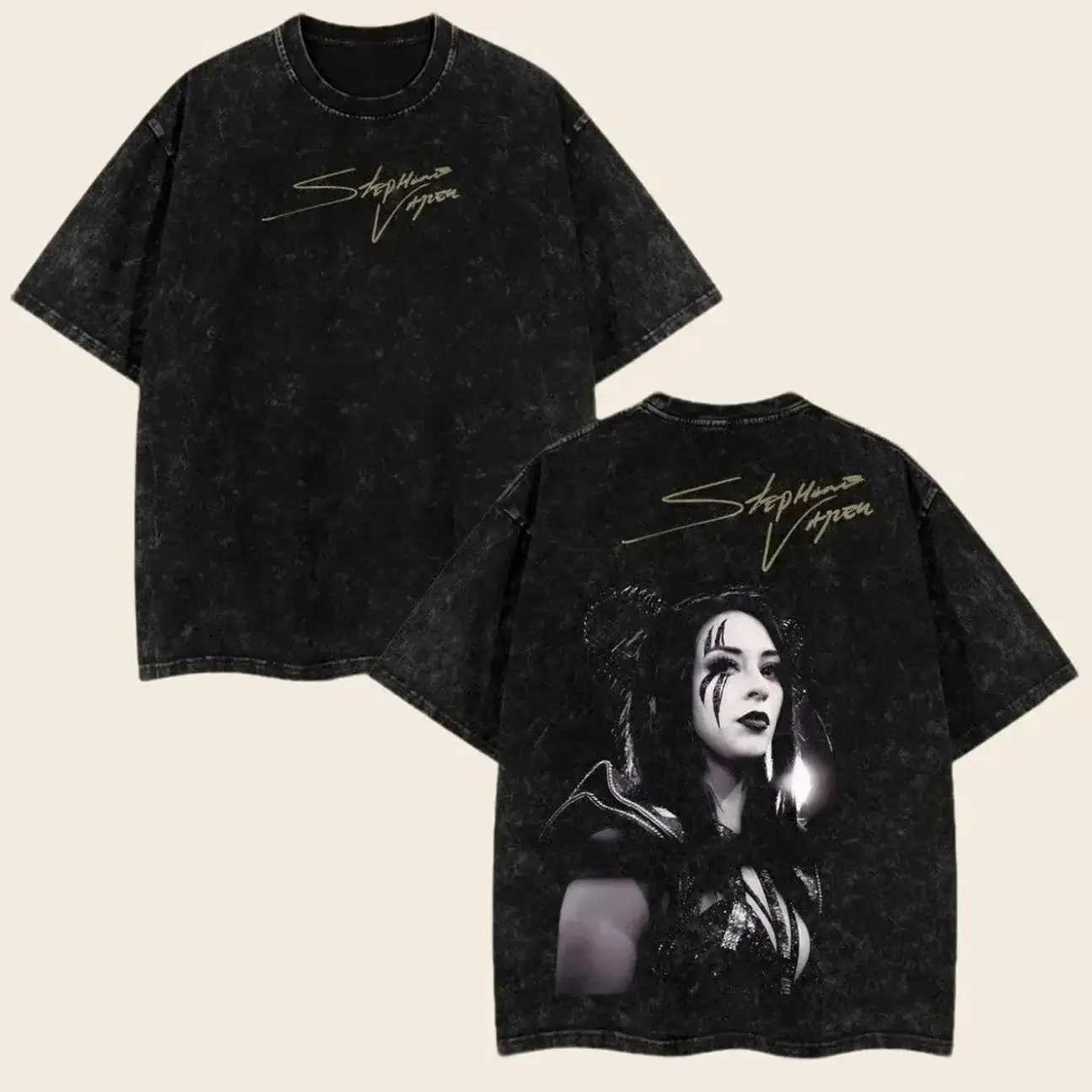 Retro Vintage Edition Stephanie Vaquer Wrestling Tee, Wrestler Shirt, WWE Merch MMA Graphic Shirt, Sports T-shirt, Wrestling Gift Cotton Top unisex classic fan oversized Fabric Fit casual shirt wwe fan 0IS