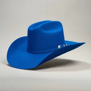 Joe Boots Original 50X Felt Royal Blue Texana Cowboy Hat - Durable Western Style with 4.5" Brim & Self-Felt Hatband