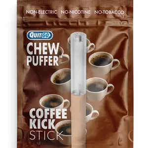 QuitGo Air Straw Coffee Boost Chew Habit Chew Stick – Plastic Reusable Natural Aid Straw to Curb Cravings & Breathe Freely