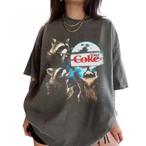 Three Raccoons Diet Coke Vintage T-shirts, Funny Meme Genz Dank Raccoons, Gifts, Unisex Tee, Top Menswear Underwear Crewneck