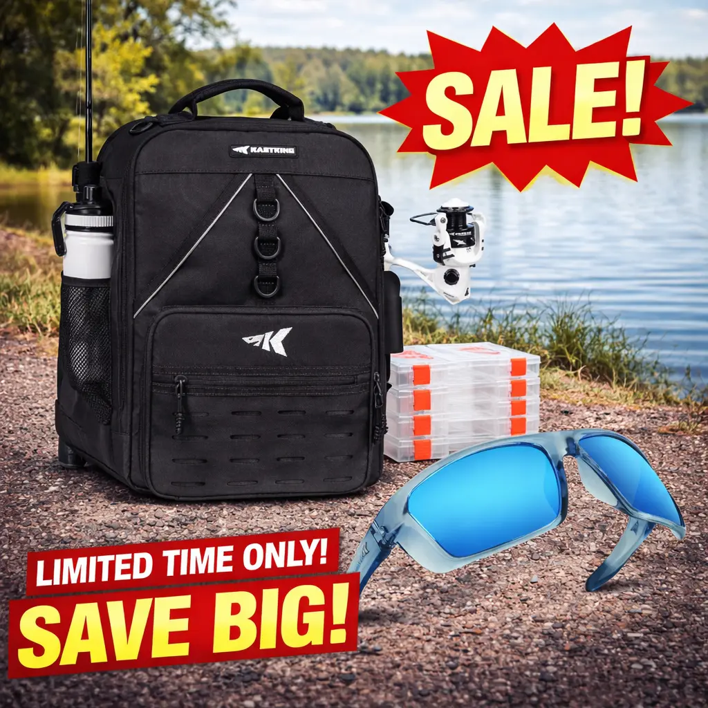 A power combo of the Karryall Fishing Tackle Backpack and the Huzzah Glasses A power combo of the Karryall Fishing Tackle Backpack and the Huzzah Glasses