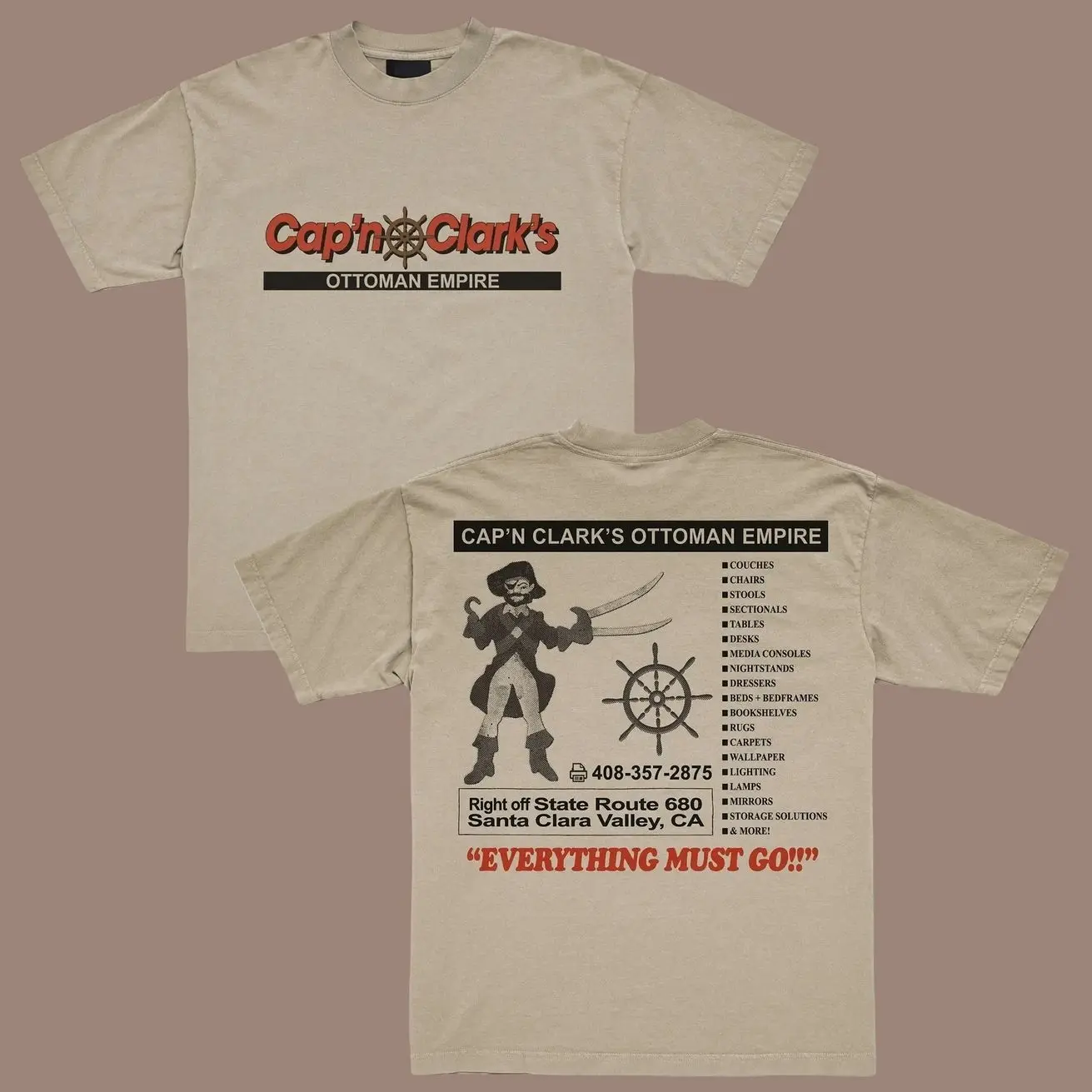 Cap’n Clark’s Ottoman Empire T-Shirt - Horror Movie Tee - Liminal Space Creepypasta Graphic Apparel - Retro Vintage Style Cotton Shirt - Unique Gift for Horror Fans