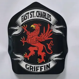 Custom fire helmet shields, 20g metal with 2 coats of podwer coating, any design.