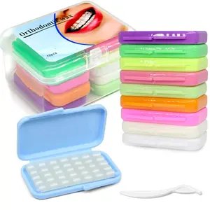 BVN Braces Wax 10 Pack (50 Strips Total) – Orthodontic Wax for Braces, Dental Wax for Sharp Brackets, Mouth Ulcer Relief Wax for Braces Wearers, Aligners & Dentures