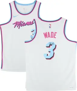 Dwyane Wade Miami Heat Autographed Nike White Miami Vice Swingman Jersey - Fanatics Authentic Certified