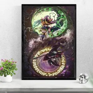 Yami Yugi and Dark Magician Magic Circle, Yu-Gi-Oh!, Anime Poster, Home Decor, Wall Art