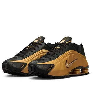 Nike Shox R4 Metallic Gold Black (2025) Men's HQ1988-700 New Sneakers