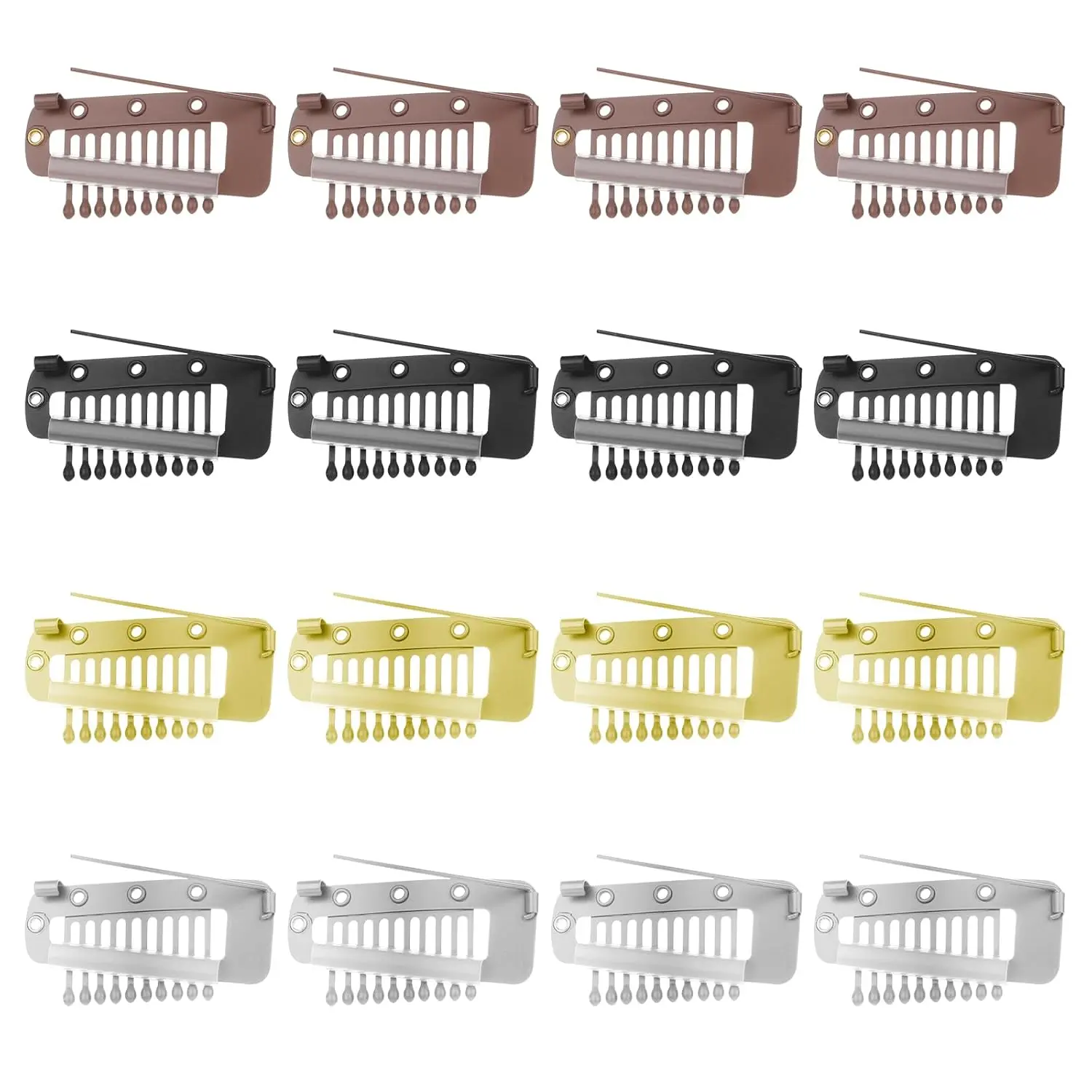 16 count 10- Wig Clips to Secure Wig No Sew,Clips for Hair Extensions Invisible  Hijab Pins Chunni Clip for Woman Veil Hair Extensions Hairpieces
