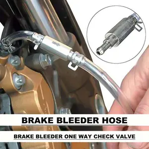 GJANSH Car Brake Bleeder Hose with One Way Check Valve, Brake Bleeder Valve, Durable Brake Fluid Bleeder Hoses Replacement, Universal Brake Bleeder Tool Car Accessories for Car Motorbike Bike fathersdaygift